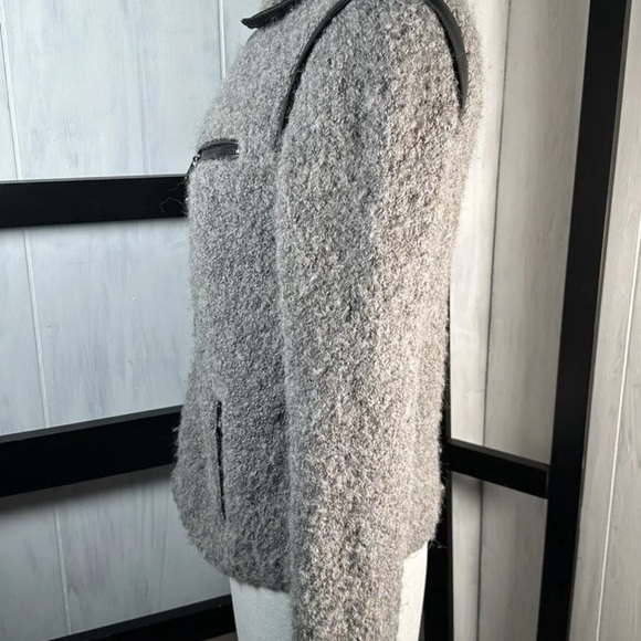 Rag & Bone BOUCLE Alpaca/Wool/Leather Trim Moto Jacket, Size Small, Awesome, A++ - Picture 5 of 8
